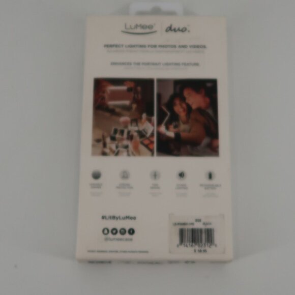 LuMee Duo Phone Case, Kimoji Cry Face, Black | Front & Back LED Lighting IphoneX - Picture 7 of 7